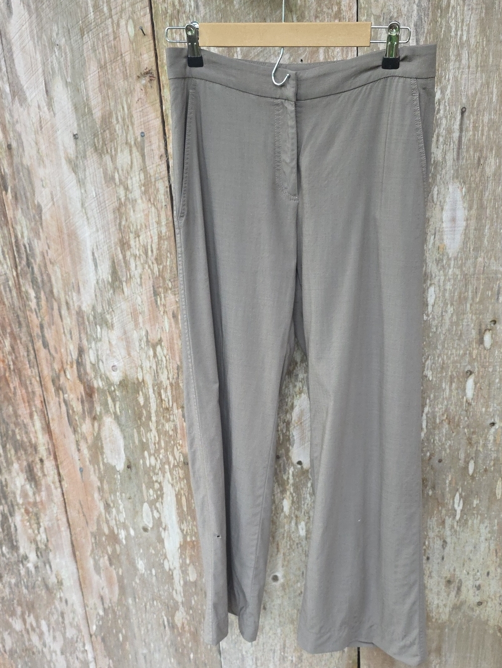 Brunello Cucinelli Taupe Wide-Leg Trousers 40/34/36/ USA 4